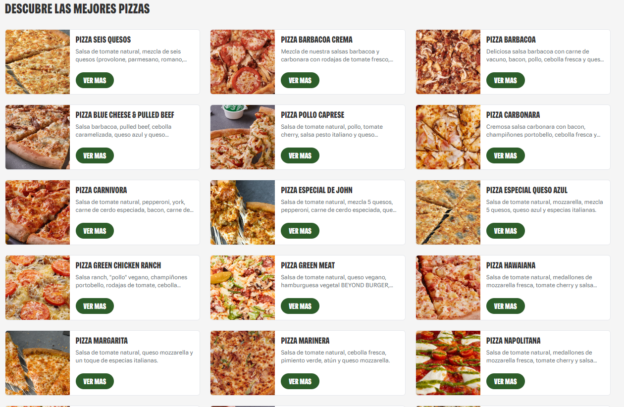 Carta Pizza Hut Bizkaia